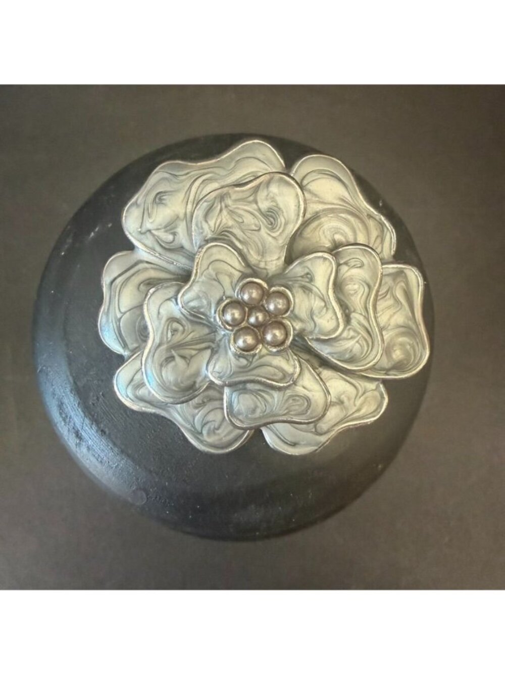 Retro Enameled Flower Brooch With Lilac Center By Lila Rowe
